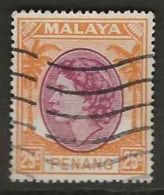 Malaysia - Penang, 1954, SG 37, Used - Penang
