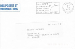 Nelle Calédonie Nouméa 1-1 2000 Flamme Secap =o "Avec L'OPT Souhaitez Une Bonne Année à Ceux Que Vous Aimez An 2000 - Lettres & Documents