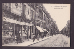 CPA Commerce Devanture Front Librairie Cartes Postales Non Circulé Enghien - Magasins