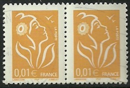 France 2005 - Marianne Lamouche - N° 3731e Sans Phosphore - Bande De 2 Oblitérée - Oblitérés