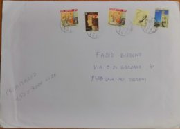 2011 SAN MARINO   -  Used Stamps On Cover To Italy - Brieven En Documenten