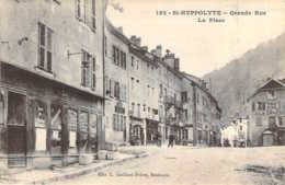 25 DOUBS La Grande Rue Et La Place De Saint HYPPOLYTE Sur Le DOUBS - Saint Hippolyte