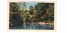 GANANOQUE, Ontario, Canada, Half Moon Bay, Old White Border Postcard, Leeds County - Gananoque