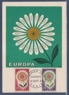 Europa 1964 Carte Postale 2 Timbres 1430 1431 Paris 12 Sept 1964 CEPT Vè Anniversaire - 1964
