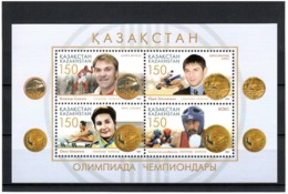Kazakhstan 2007 . Olympic Champions. S/S Of 4v X150.  Michel # BL 39 - Kazakistan