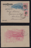 Brazil Brasil 1897 Uprated Stationery Lettercard BAHIA To BERLIN Germany - Storia Postale