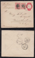 Brazil Brasil 1898 Uprated Statioery Envelope SAO PAULO To NEUNKIRCHEN Austria AMBULANTE Railway Postmark Backside - Storia Postale