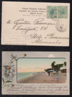 Brazil Brasil 1905 Picture Postcard PERNAMBUCO To STOLP Germany RECIFE OLINDA PRAIA CARMO - Lettres & Documents