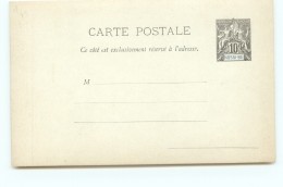 Entier  Carte Postale Groupe 10 Cent. Neuve - Covers & Documents