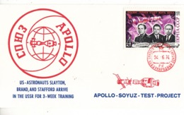 USSR1974 USA Apollo And USSR Soyuz Spacecraft Program Test Project Commemorative Cover - North  America