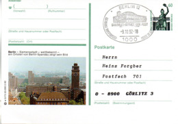 (Bu-B3) BRD Bildpostkarte 60 Pf. WSt. Sehenswürdigkeiten Bavaria München P139 W 5/73 "Berlin" SST 9.11.92 BERLIN 12 - Geïllustreerde Postkaarten - Gebruikt