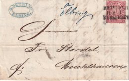 NORDDEUTSCHER BUND 1868 LETTRE DE ELBING AVEC CACHET FERROVIAIRE/ZUGSTEMPEL - Norddeutscher Postbezirk