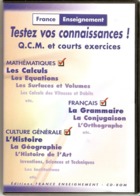 CD-Rom - Testez Vos Connaissances En Mathématiques, Français, Histoire, Géographie ... - France Enseignement 2004? - 18 Ans Et Plus