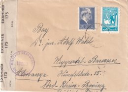 TURQUIE 1946 LETTRE CENSUREE DE ISTAMBUL POUR WUPPERTAL - Lettres & Documents