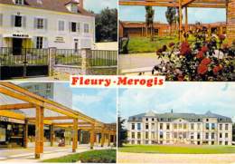 ** Lot De 2 Cartes ** 91 - FLEURY MEROGIS : Multivues & Le Centre Commercial - CPSM CPM Grand Format - Essonne - Fleury Merogis