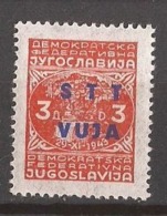 TRIESTE B ITALIA JUGOSLAVIJA UHRMARKE 476 Zb Pap-DUENN NICHT IM KATALOG MIT UEBERDRUCK RRR - Neufs