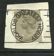 Great Britain, Elizabeth Stamp 16 P  With Very Clear Cancellation  "Worlds Greatest Hobby", Used - Fehldrucke