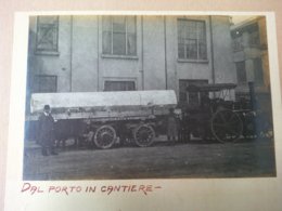 2 PHOTO METIER ITALIE MARBRERIE TRACTEUR A VAPEUR STABILIMENTO DI TORINO INTERNO ET DAL PORTO IN CANTIERE - Métiers