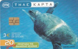 GRECIA. TORTUGAS. Carreta Caretta Sea Turtle Protection Association. 05/2003. X1644. (142). - Schildkröten