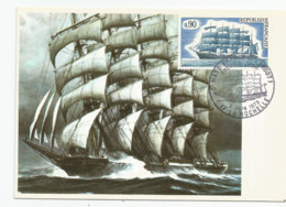 Cpm Bateau Voilier 5 Mats Le Prussien Carte Maximum - Sailing Vessels