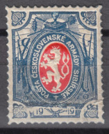 Czechoslovak Legion In Russia 1919 Lion Issue Embossed Blue & Red With Two Paper Sheets Attached To Eachother (t17) - Siberian Legion