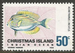 Christmas Island - 1968 Blue-banded Surgeonfish 50c  MNH**    Sc 32 - Christmas Island