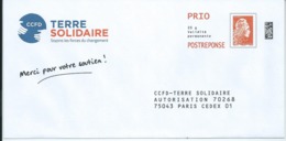 Entiers Postaux : Enveloppe Réponse Type L'Engagée Yzeult Catelin PRIO Datamatrix CCFD 232193 ** - PAP: Ristampa/Marianne L'Engagée