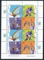 JUEGOS OLIMPICOS SYDNEY 2000. ARGENTINA GOTTIG JALIL 131 HOJA BLOC SE-TENANT MNH. VELA HOCKEY VOLEIBOL ATLETISMO - LILHU - Voleibol