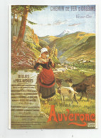 15 Cantal Allanche Foire A La Brocante 1er Wd D'aout , Cpm Repro Affiche Chemin De Fer Auvergne Femme Chèvre - Allanche