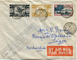 NOUVELLE-CALEDONIE LETTRE PAR AVION AVEC CACHET "NOUVELLE-CALEDONIE......19 SEPT 1940-.." DEPART NOUMEA 21 SEPT 1950.... - Covers & Documents