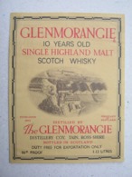 Etikette / Scotch Whisky 1,13 LITRES / The GLENMORANGIE - Whisky