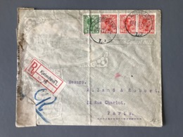 Danemark  (timbres Perforés) Sur Lettre Recommandée De Kjobenhavn + Censure - (B2360) - Brieven En Documenten