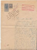 PERFINS, KING FERDINAND REVENUE STAMP, CHARITY STAMP ON DOCUMENT, 1920, ROMANIA - Perfin