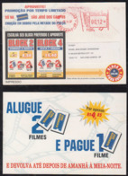 Brazil Brasil 1997 Meter Advertising Postcard SAO PAULO To SAO JOSE DOS CAMPOS Blockbuster Video - Briefe U. Dokumente