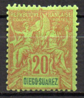 Col17  Colonie Diego Suarez  N° 44 Neuf X MH  Cote  25,00€ - Unused Stamps