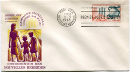 NOUVELLES-HEBRIDES ENVELOPPE 1er JOUR DU N°197 CAMPAGNE MONDIALE CONTRE LA FAIM OBLITERATION PORT-VILA 2-9-1963 - FDC