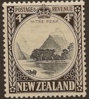 NZ 1935 4d Mitre Peak SG 583 HM #IT32 - Ongebruikt