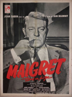 "Maigret Tend Un Piège" Gabin...1958 - Affiche Originale 60x80 - TTB - Manifesti & Poster