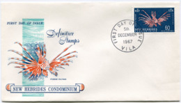 NOUVELLES-HEBRIDES ENVELOPPE 1er JOUR DU N°266 SERIE COURANTE OBLITERATION VILA 5 DECEMBER 1967 - FDC