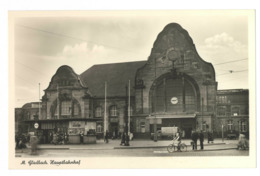 Mönchengladbach Hauptbahnhof Echte Photographie Ansichtskarte Postkarte - Moenchengladbach