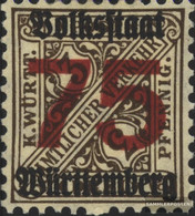 Württemberg D271X (complete Issue) Unmounted Mint / Never Hinged 1919 Numbers In Signs - Wuerttemberg