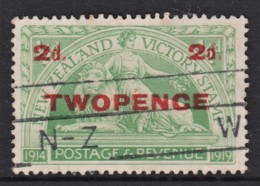 New Zealand 1922 Victory TWO PENCE Overprint Used  SG 459 - Usati