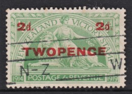 New Zealand 1922 Victory TWO PENCE Overprint Used  SG 459 - Gebraucht