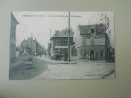 VAL D'OISE PIERRELAYE LA RUE DE LA GARE ET MONUMENT - Pierrelaye