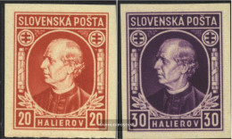 Slovakia 37D-38D, Ungezähnt (complete Issue) Unmounted Mint / Never Hinged 1939 Pater Hlinka - Nuevos