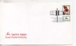 Cpa.Timbres.Israël.2000. Israel Postal Authority Tel-Aviv Masaryk Timbre Fleurs - Usados (sin Tab)