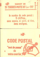 CARNET 1973-C 1 Sabine De Gandon "CODE POSTAL" Daté 27/4/78 Fermé état Parfait Bas Prix RARE Et Peu Proposé - Modern : 1959-...