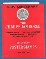 B.-P. CENTENARY THE JUBILEE JAMBOREE SET OF EIGHT POST STAMPS 1957 SCOUT - Werbemarken, Vignetten
