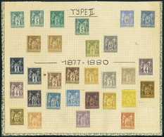 Neuf Avec Charnière Collection Type Sage Entre N° 74 Et 95, B/T.B., Qq Pd, Aspect T.B. Dont 77, 78, 79, 91, 92, 92a, 95  - Otros & Sin Clasificación