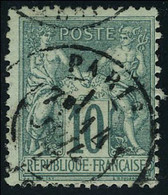 Oblitéré N° 76, 10c Vert T.B. - Other & Unclassified